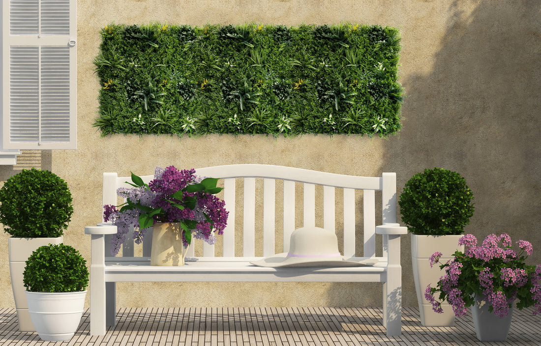 YES4HOMES Artificial Plant Wall Panel Green UV Protected 1 SQM
