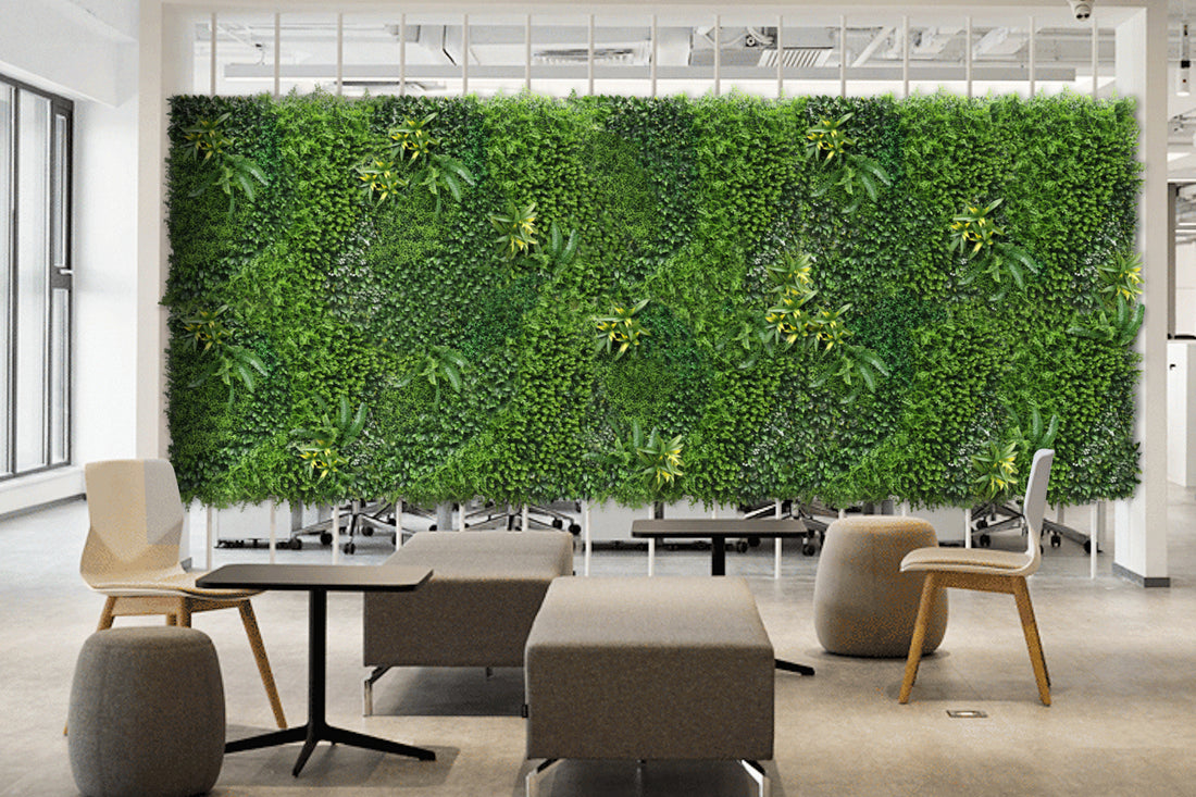 YES4HOMES Artificial Plant Wall Panel Green UV Protected 1 SQM