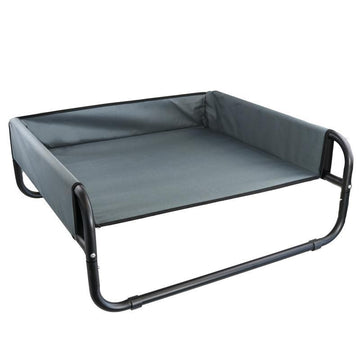 Suspension Trampoline Dog Bed Weatherproof Oxford 85x85cm Grey