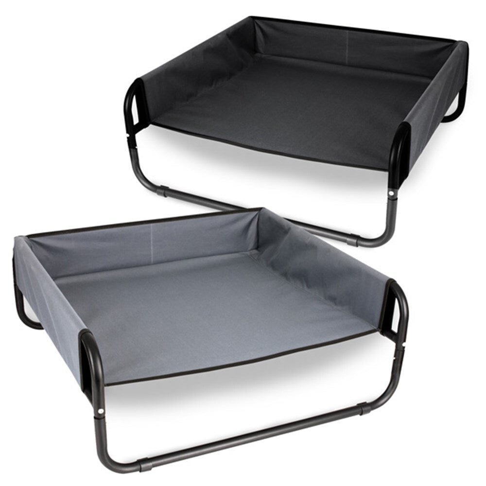 Suspension Trampoline Dog Bed Weatherproof Oxford 85x85cm Grey