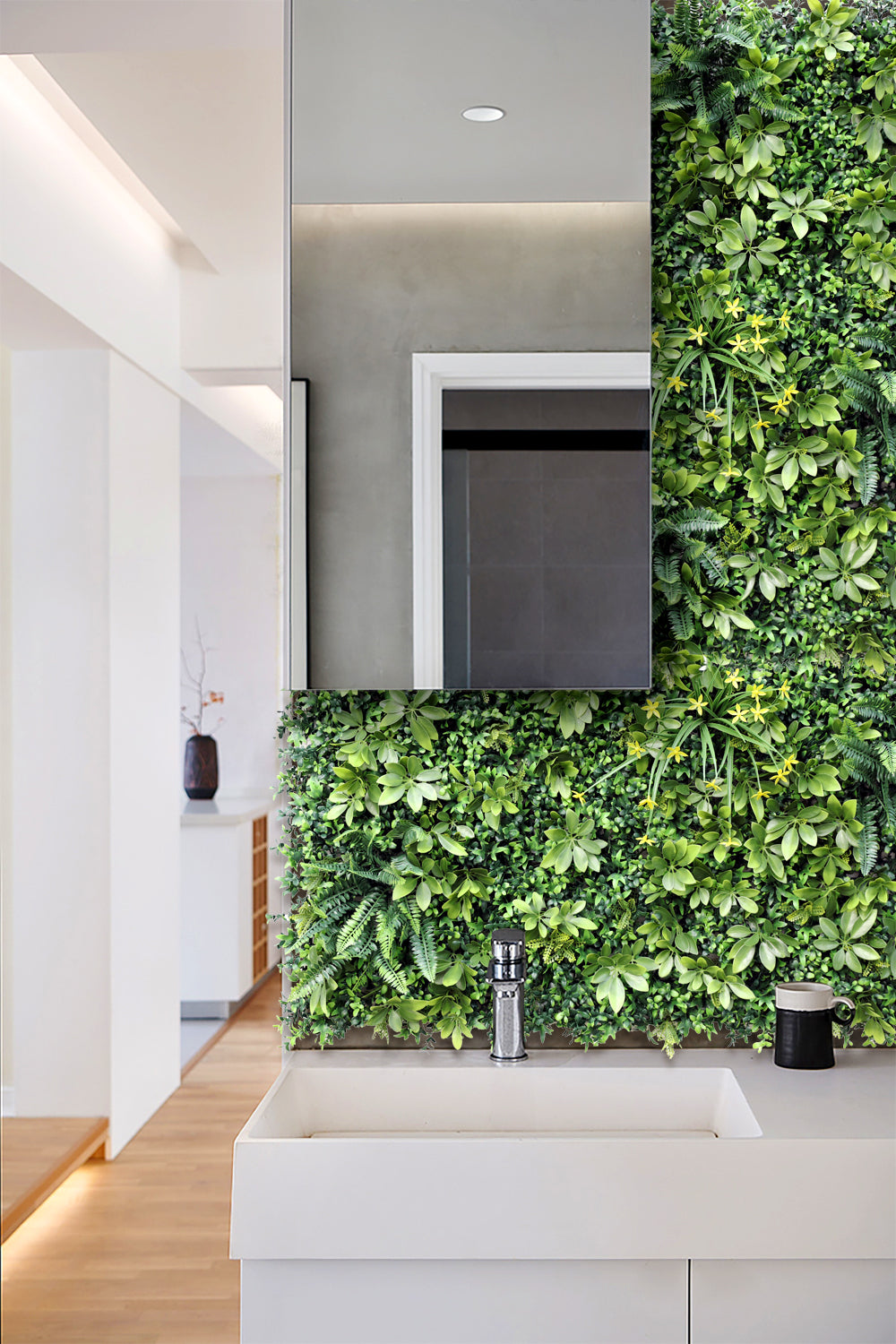 YES4HOMES Artificial Wall Plant Panel Indoor Outdoor UV Protected 5 SQM Green