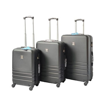 ABS Hardshell Luggage Set 3-Piece with Code Lock 360° Wheels Black
