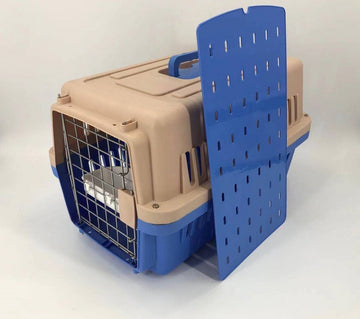 YES4PETS Airline Approved Pet Carrier Crate 58cm Blue for Cats and Small Dogs