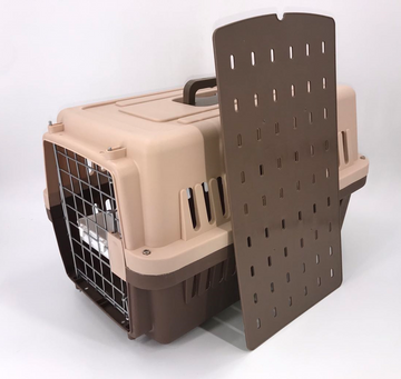 YES4PETS Airline Approved Pet Carrier Crate 58cm Brown for Cats and Small Dogs