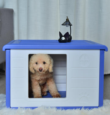YES4PETS Plastic Outdoor Dog Kennel Small Blue