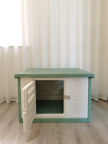 YES4PETS Plastic Outdoor Dog Kennel Medium Green
