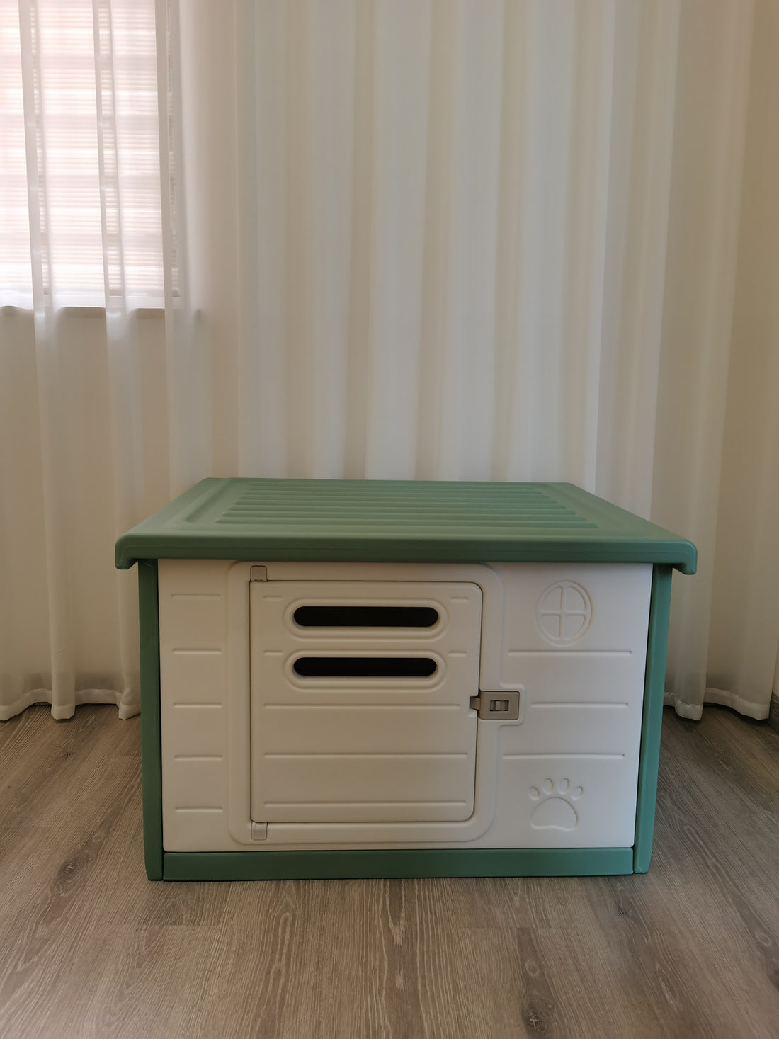 YES4PETS Plastic Outdoor Dog Kennel Medium Green