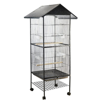 YES4PETS Large Bird Cage Wrought Iron 160cm with Casters