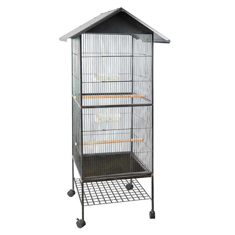 YES4PETS Large Bird Cage Wrought Iron 160cm with Casters
