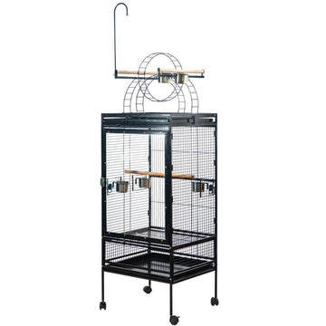YES4PETS Bird Cage Extra Large Aviary 174cm Silver Black