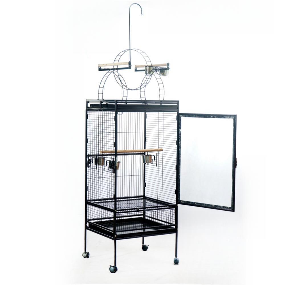 YES4PETS Bird Cage Extra Large Aviary 174cm Silver Black