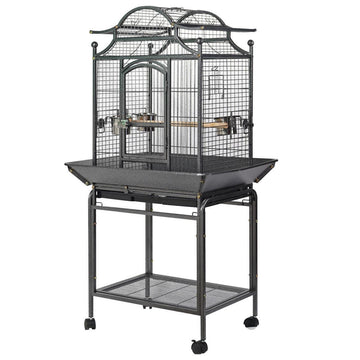 YES4PETS Bird Cage Large Aviary 156cm Stand Wheels Black