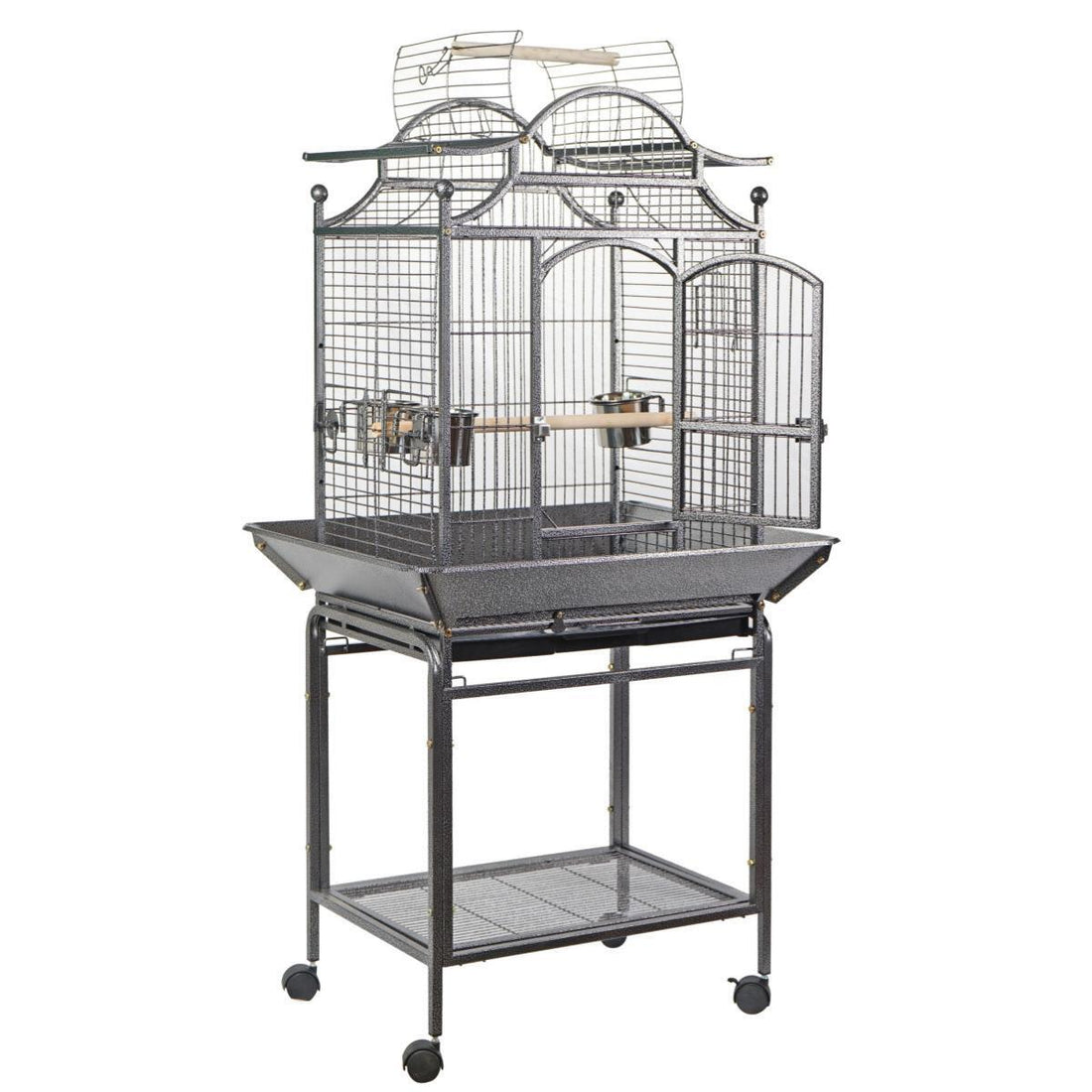 YES4PETS Bird Cage Large Aviary 156cm Stand Wheels Black