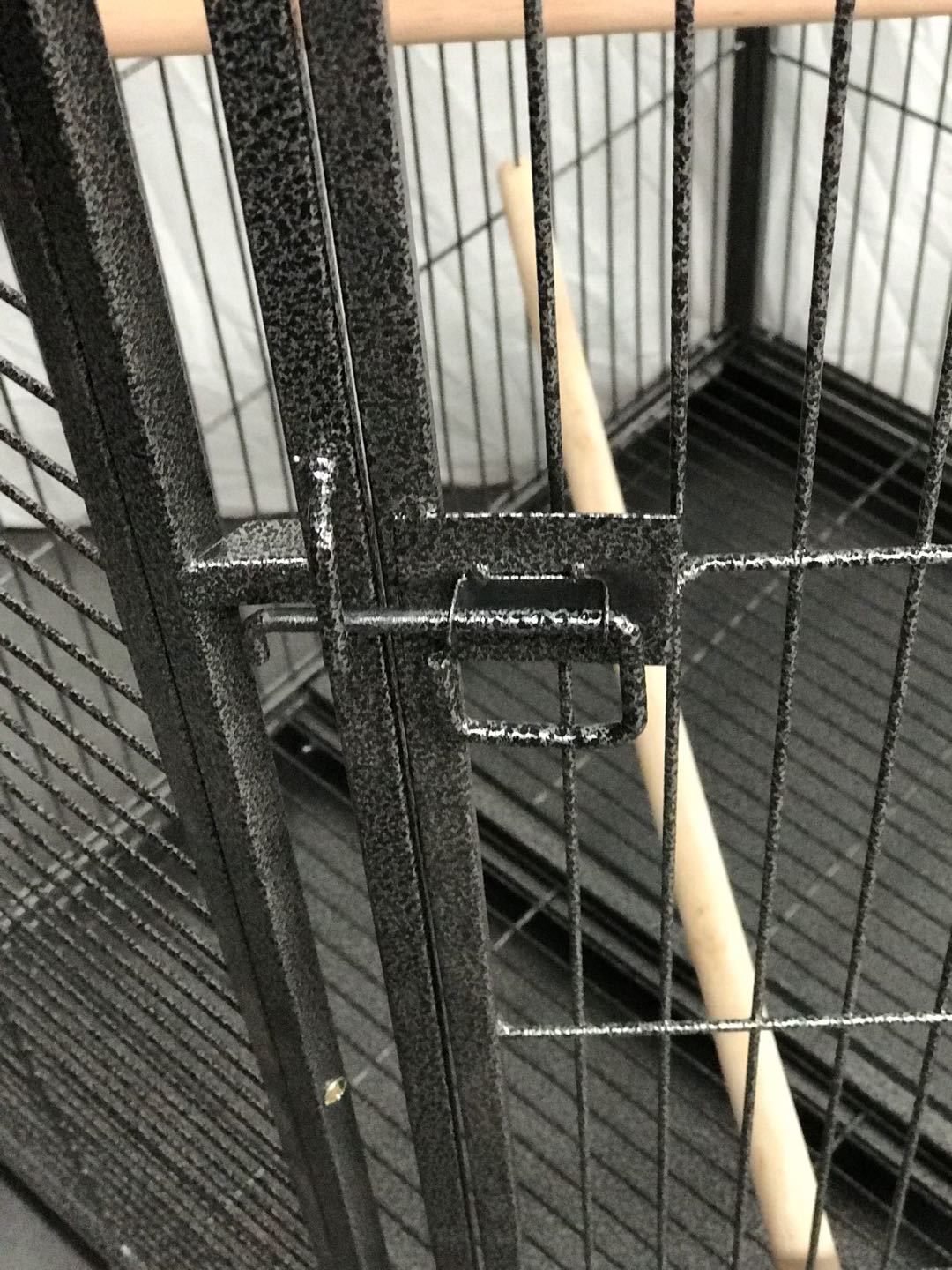 YES4PETS Large Corner Bird Cage for Parrots Wrought Iron Black
