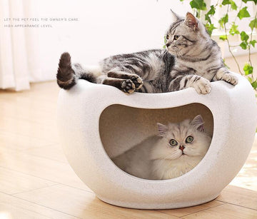 YES4PETS Igloo Pet Cave Bed 48cm White