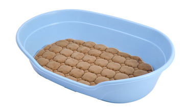 YES4PETS Washable Plastic Dog Bed Medium Blue