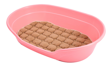 YES4PETS Plastic Dog Bed with Anti-Skid Base Washable 85cm Pink