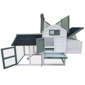 YES4PETS Medium Multi-Species Chicken Coop Rabbit Hutch 100cm