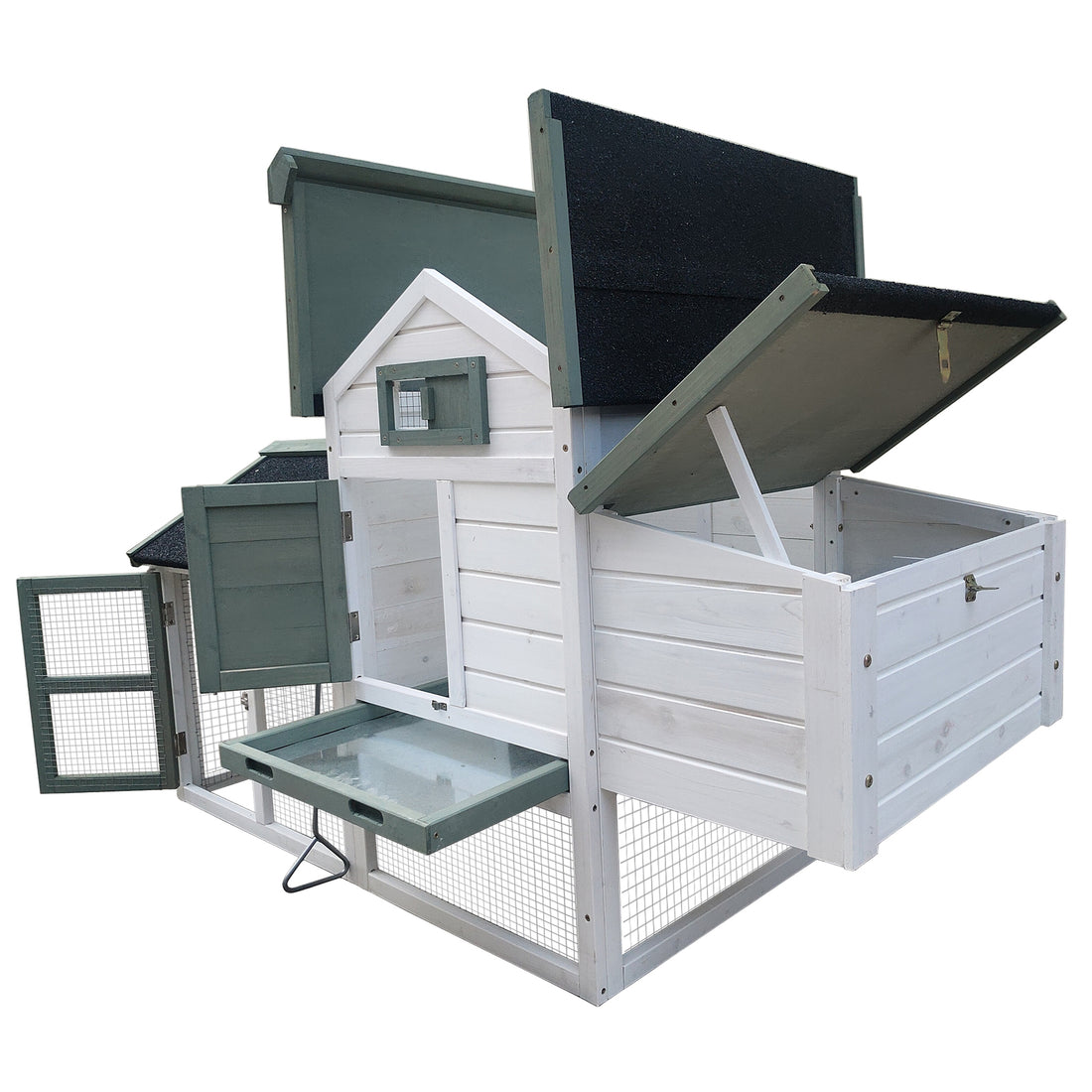 YES4PETS Medium Multi-Species Chicken Coop Rabbit Hutch 100cm
