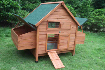 YES4PETS XL Chicken Coop House Cedar Fir Wood 160cm for 10 Chickens