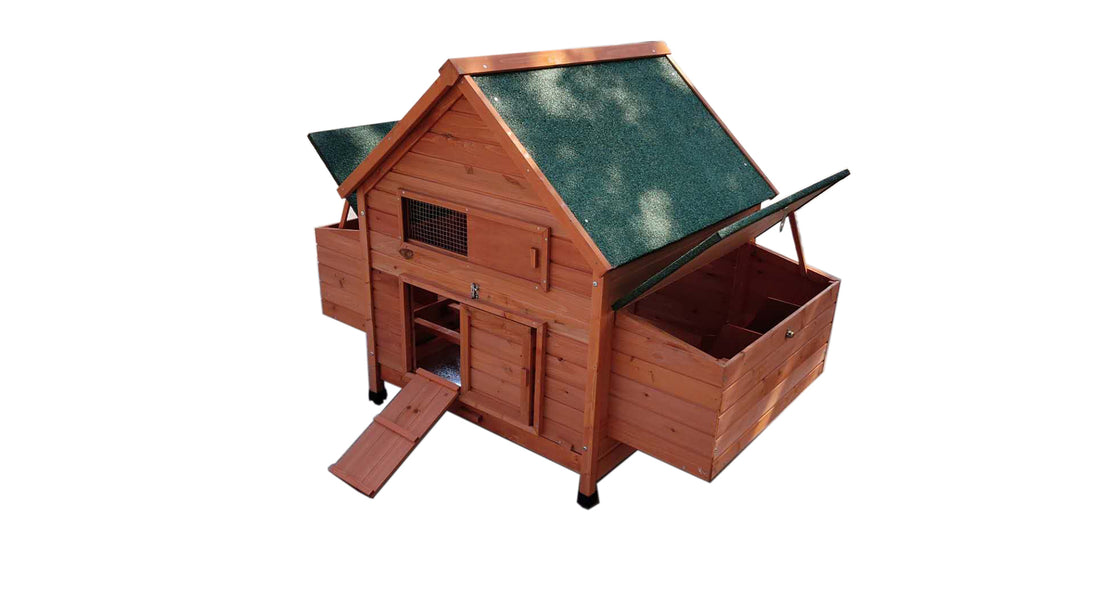 YES4PETS XL Chicken Coop House Cedar Fir Wood 160cm for 10 Chickens