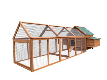 YES4PETS XXL Chicken Coop Hutch with Run FIR Wood 350cm