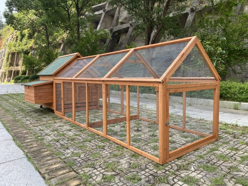 YES4PETS XXL Chicken Coop Hutch with Run FIR Wood 350cm