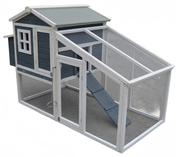 YES4PETS Large Chicken Coop with Nesting Box 190cm FIR Wood Holds 6 Hens