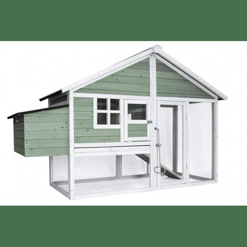 YES4PETS Large Chicken Coop Green Fir Wood 188cm Holds 5