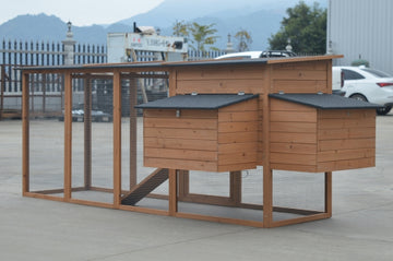 YES4PETS XXL Chicken Coop House 280cm Cedar with Covered Run