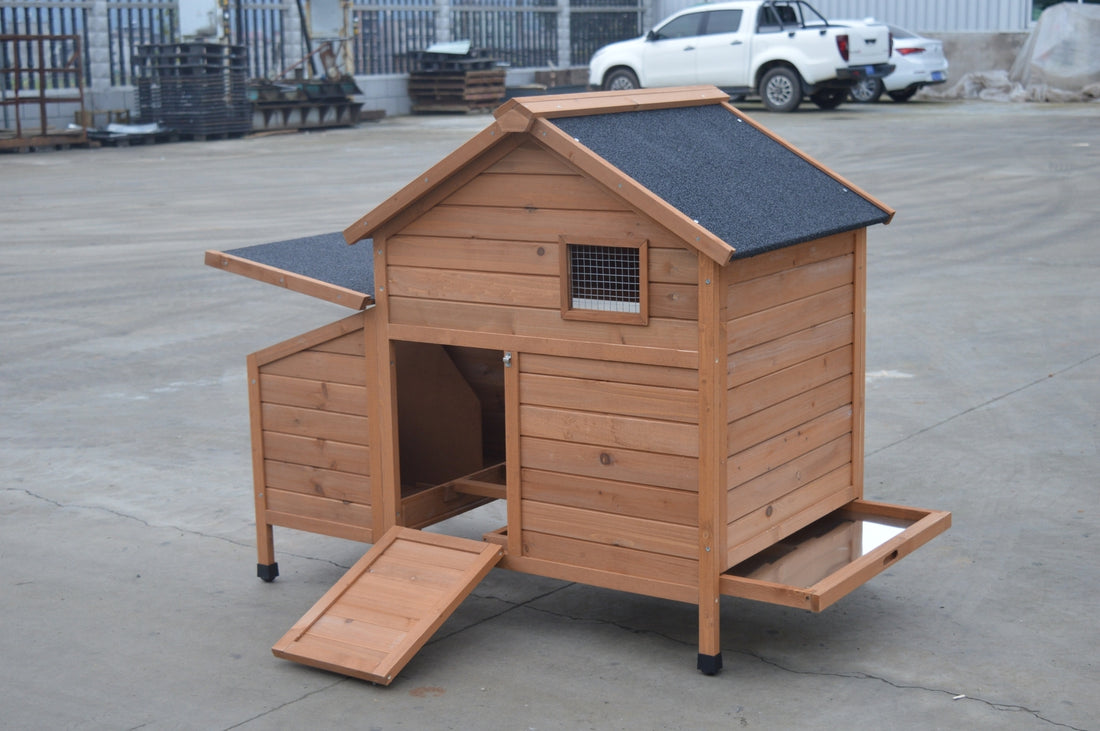 YES4PETS Chicken Coop with Nesting Box 119cm Fir Wood