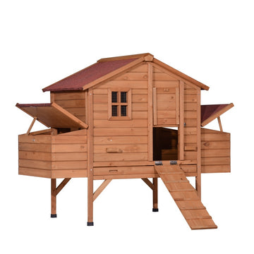YES4PETS XXL Chicken Coop Rabbit Hutch with Asphalt Roof 168cm Holds Multiple Hens