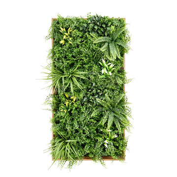 YES4HOMES Artificial Plant Wall Panel Green 50x100cm with Frame