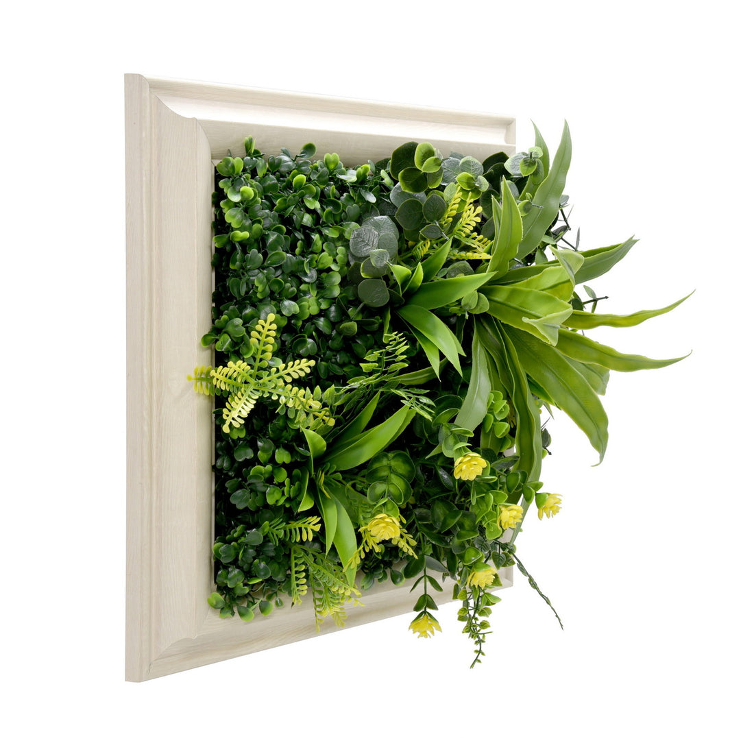 YES4HOMES Artificial Plant Wall Panel Green 33x33cm Frame