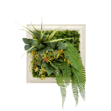 YES4HOMES Artificial Green Wall Panel 33cm Framed Tile Autumn