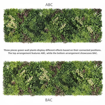 YES4HOMES Artificial Plant Wall Panels 3 SQM Green PVC