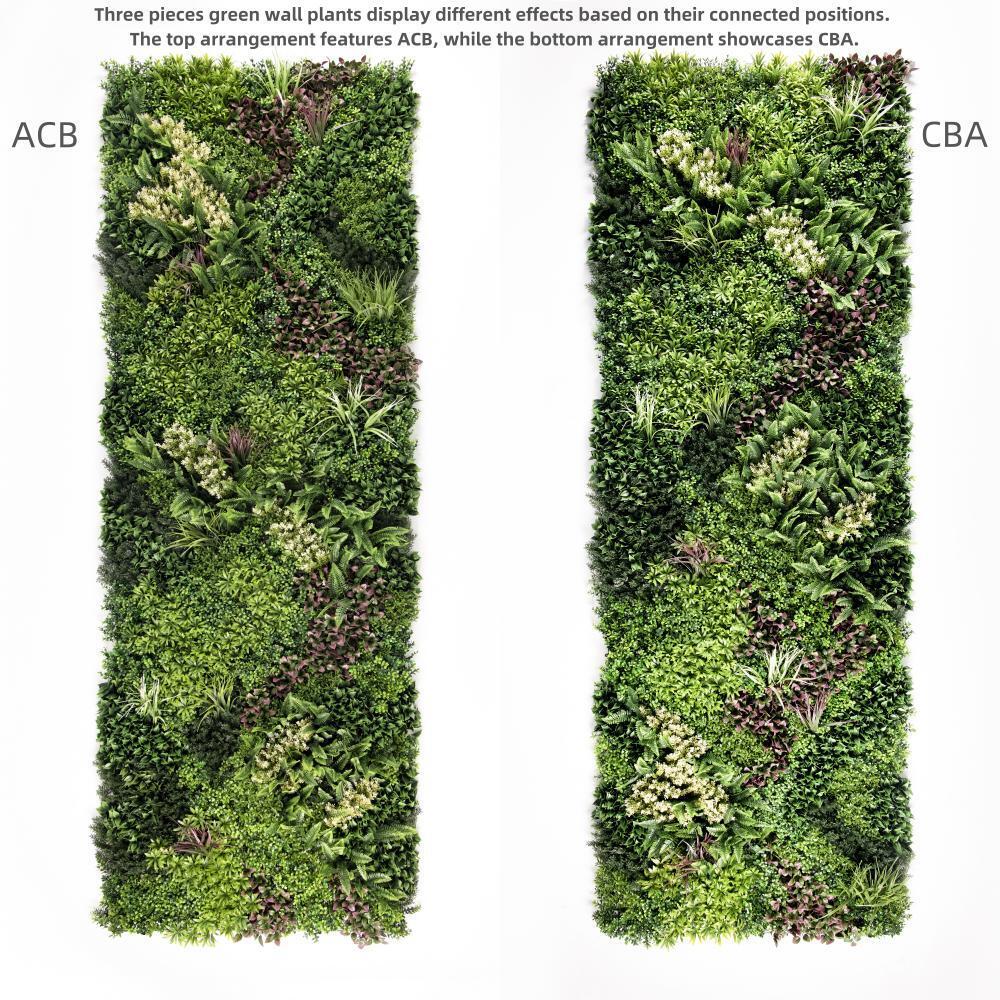 YES4HOMES Artificial Plant Wall Panels 3 SQM Green PVC