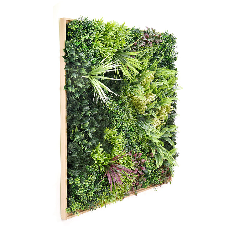 YES4HOMES Artificial Plant Wall Panel Green 1x1m with Frame