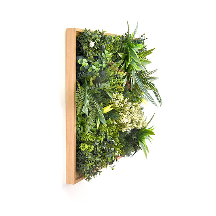 YES4HOMES Artificial Plant Wall Panel Green 50x50cm with Frame