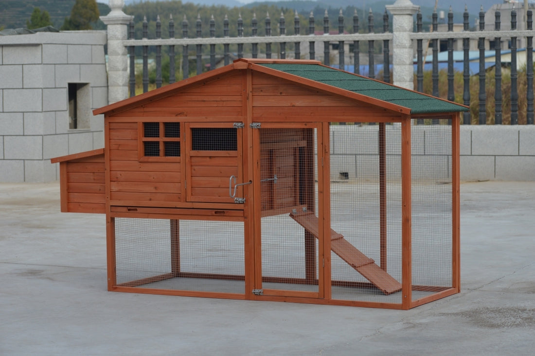 YES4PETS Wooden Chicken Coop 231cm Fir Wood Nesting Box for 8 Chickens