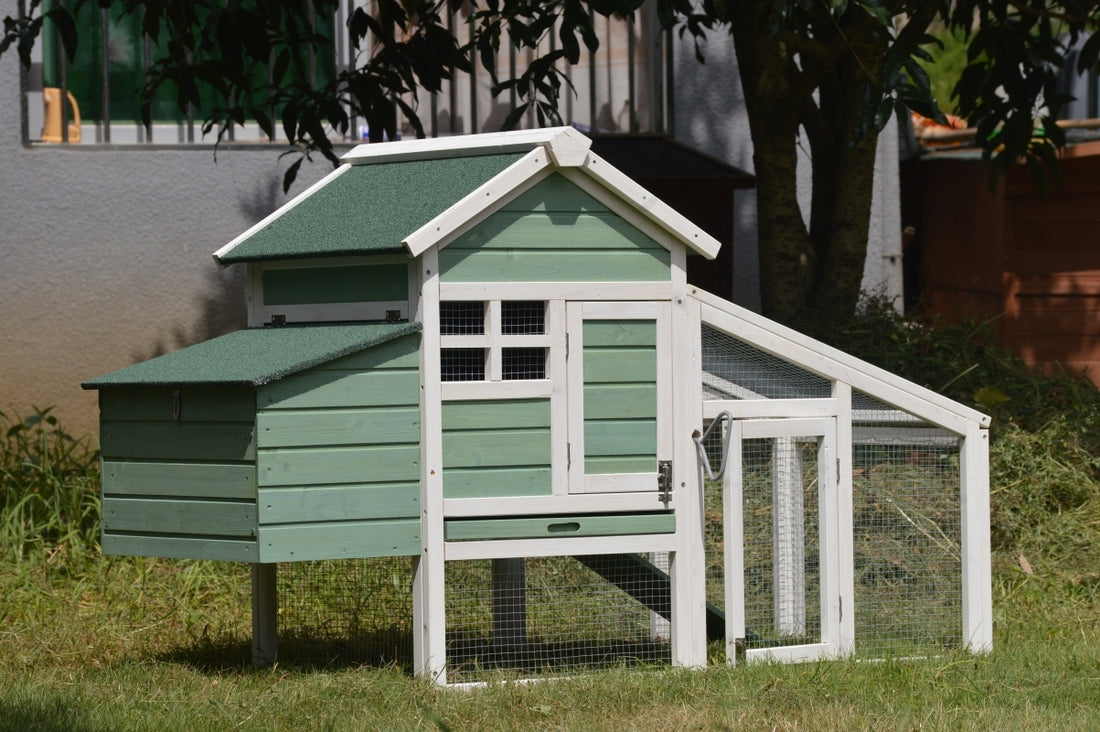 YES4PETS Green Backyard Chicken Coop with Nesting Box 150cm