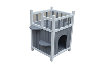 YES4PETS Outdoor Cat Shelter Condo with Escape Door 65cm