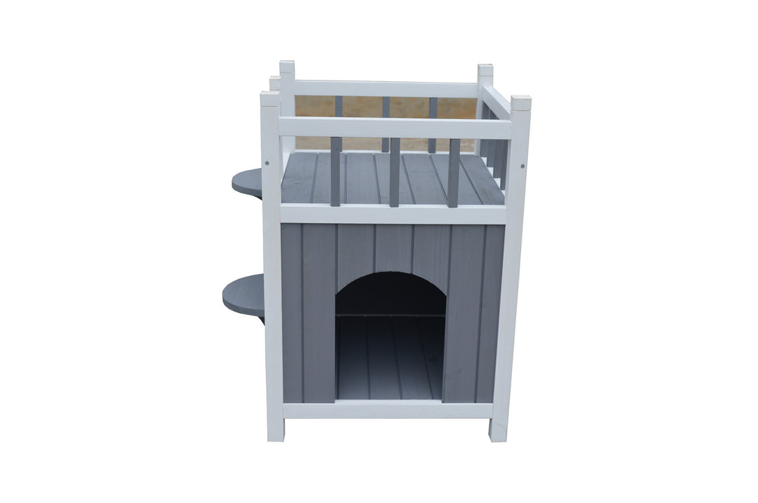 YES4PETS Outdoor Cat Shelter Condo with Escape Door 65cm