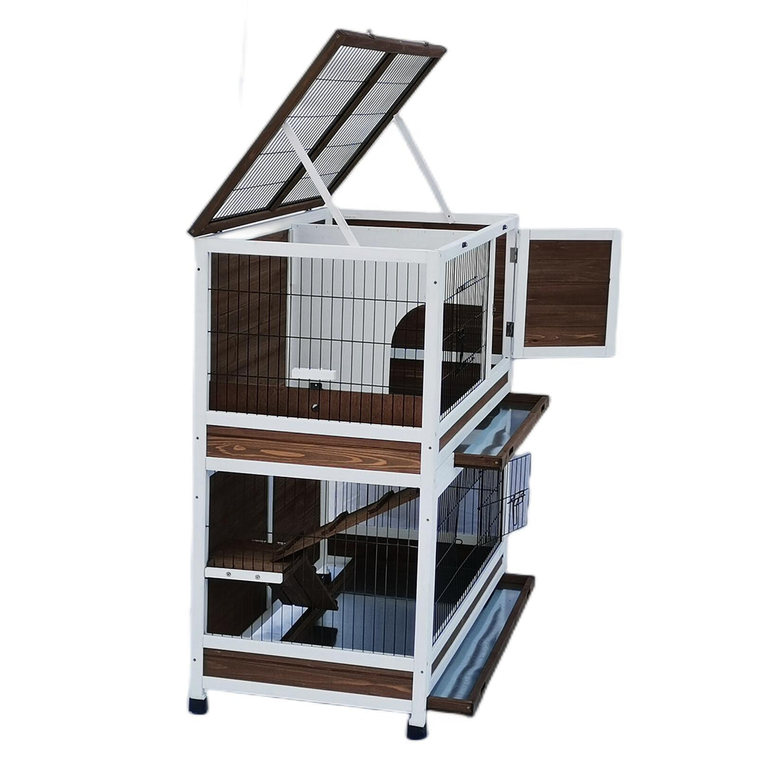 YES4PETS XL Double Storey Rabbit Hutch 118cm Guinea Pig Ferret