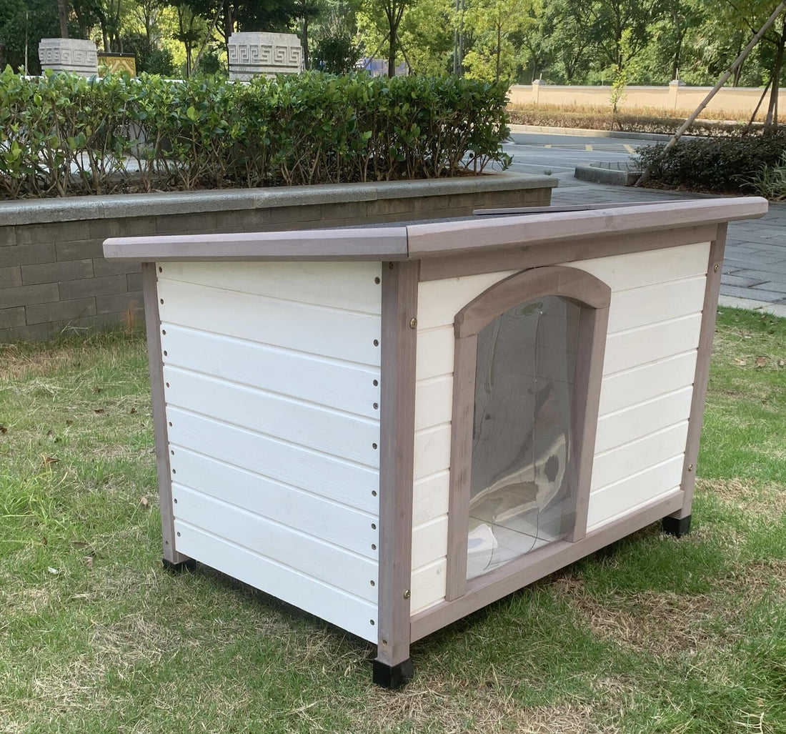 YES4PETS Timber Dog Kennel House Outdoor Pet Shelter 85cm