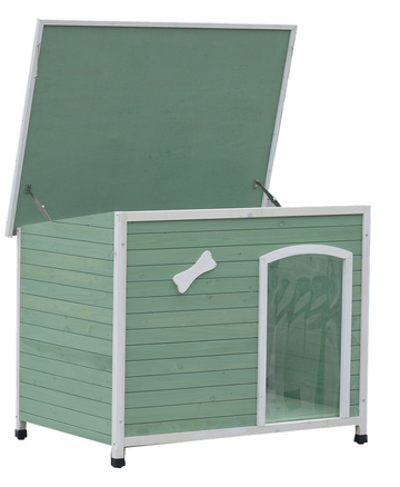 YES4PETS Timber Dog Kennel Outdoor Pet Shelter Wooden Cabin with Stripe