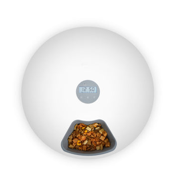 6 Meal Automatic Pet Feeder Timer White 180ML