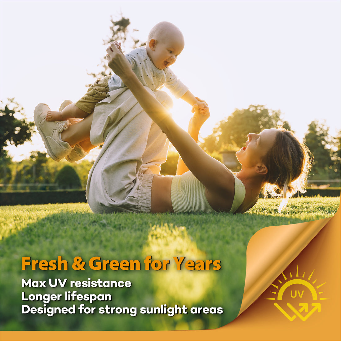 YES4HOMES Synthetic Turf 30mm 1m x 7m Artificial Grass