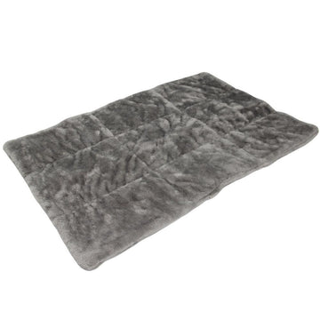 YES4PETS Washable Pet Mat Cushion Fleece 74x48cm Grey