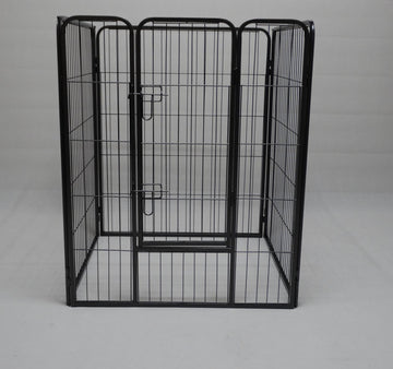 YES4PETS Pet Exercise Playpen 4 Panel 100cm Silver Black